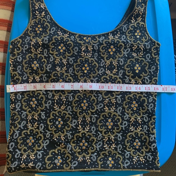 ✨1940’s/1950 VINTAGE Unbranded unique beaded vest - Picture 14 of 15